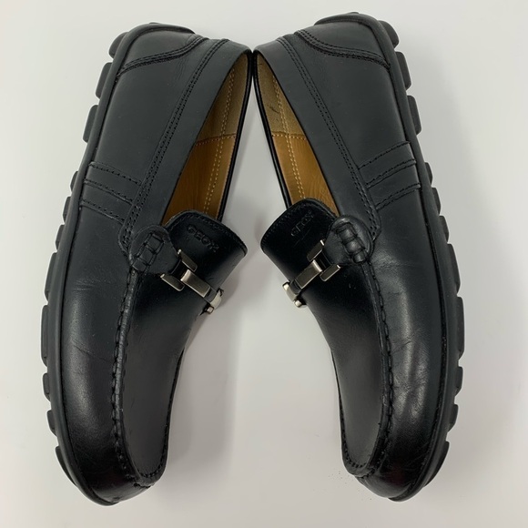 Geox Respira Size 37/7 US Black Leather Loafer - Picture 4 of 9